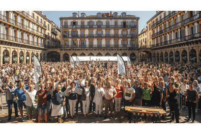 La cultura de la sidra ha sido protagonista hoy en Donostia, la capital de la sidra